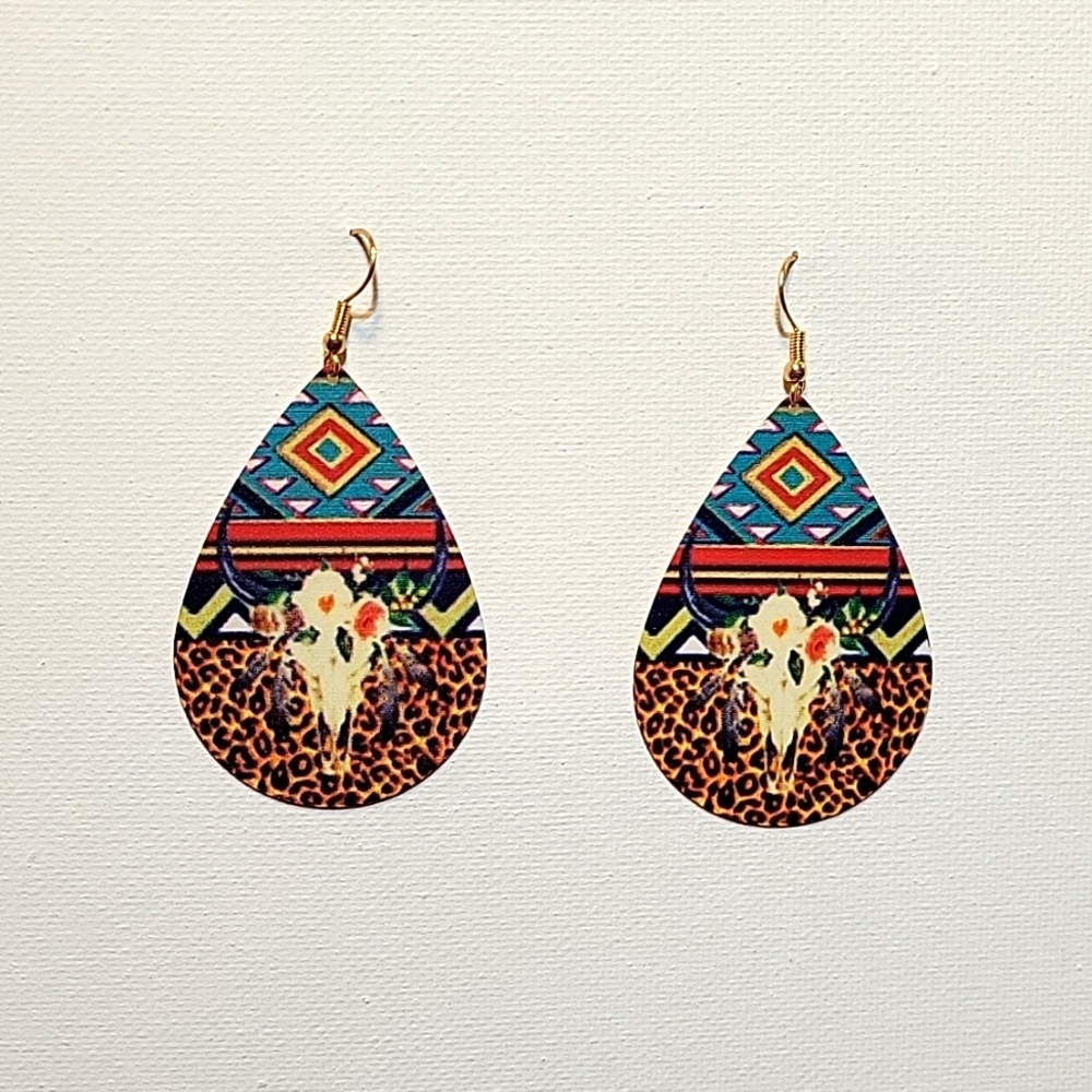 Boutique Printed Metal Earrings!
